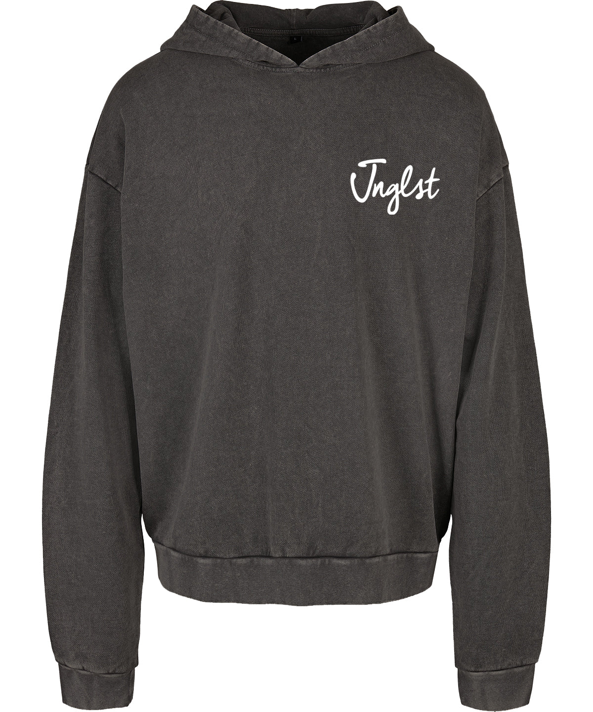Peace Love Jungle Graffiti Oversized Hoodie - Black