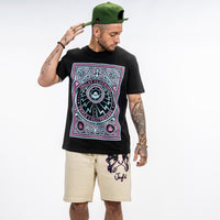 Black Skate Life Blue and Purple T Shirt