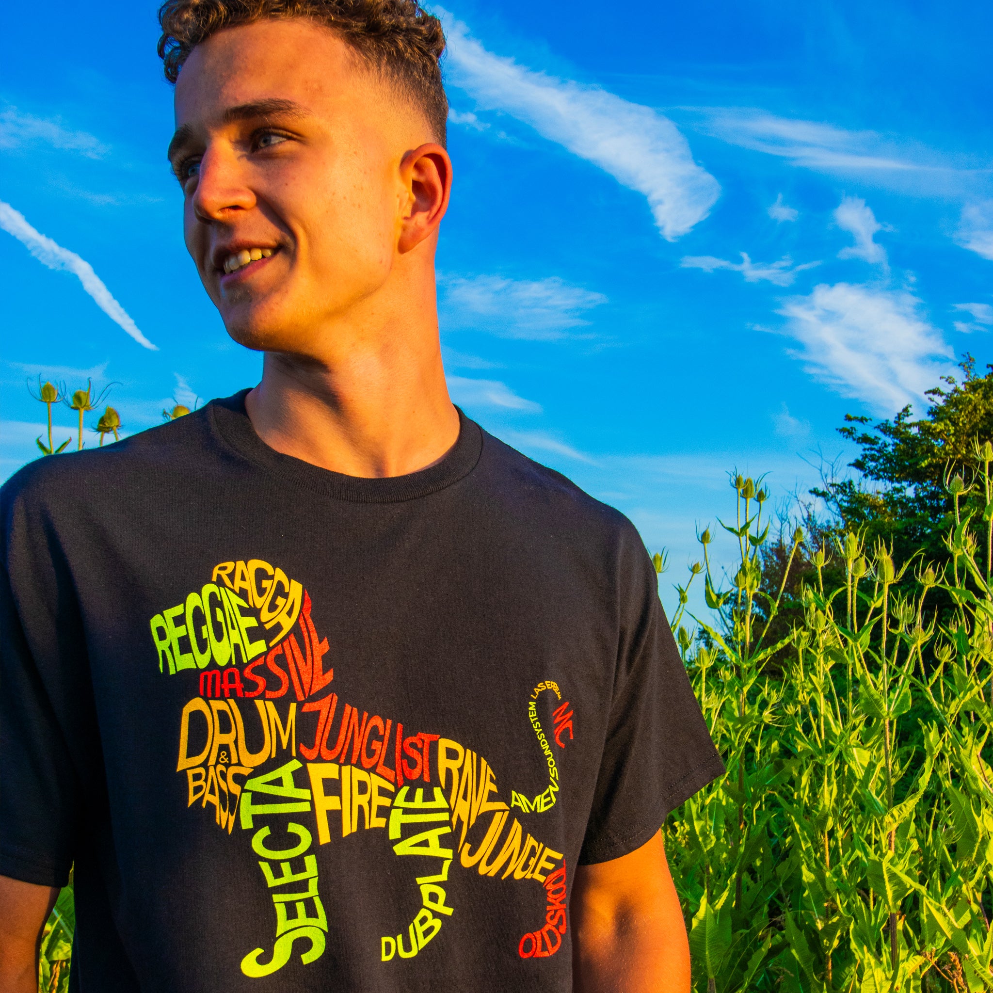 Junglist Word Lion T Shirt