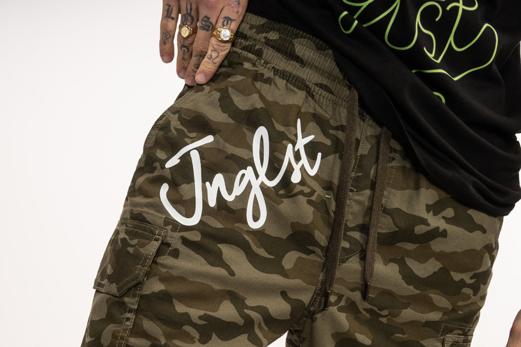 Jnglst Clothing Camo Cotton Shorts