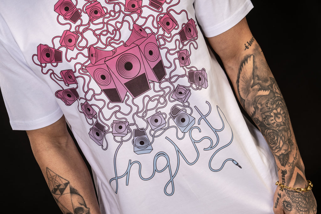 White Junglist Soundsystem Organic T-Shirt