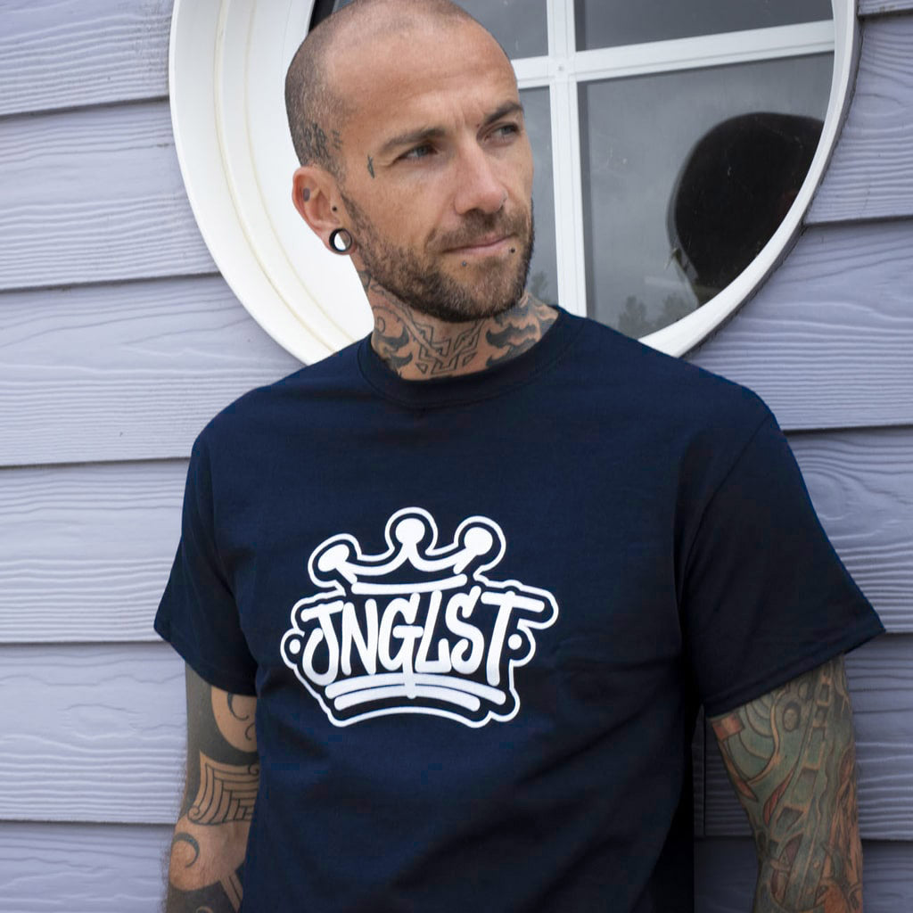 Premium Navy Junglist Old Skool Crown T-Shirt