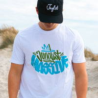 Man wearing Junglist Massive T Shirt