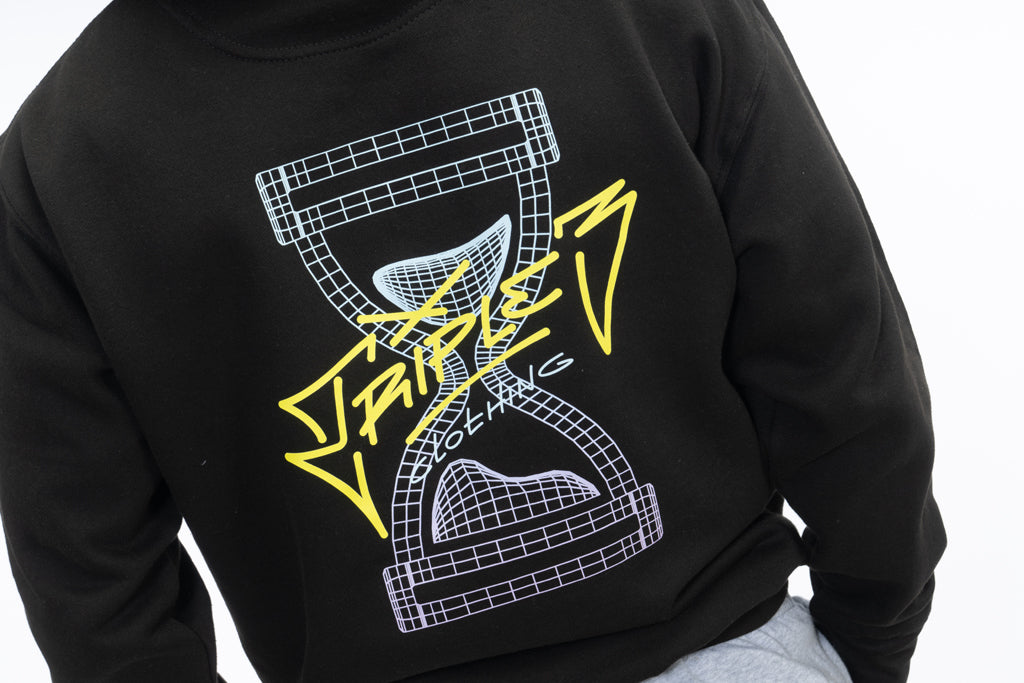Black Wireframe Hoody Back Print