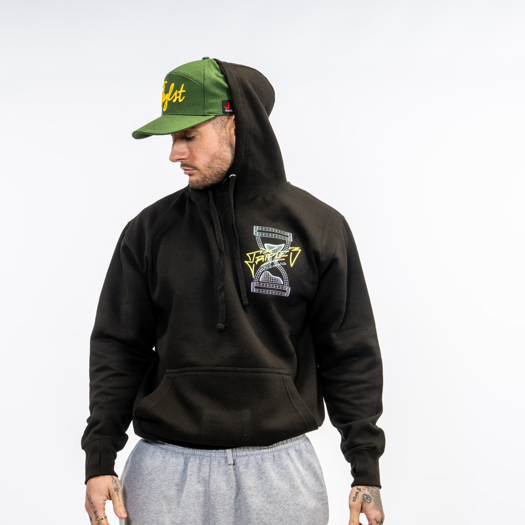 Black Wireframe Hoody from Triple 3 Clothing