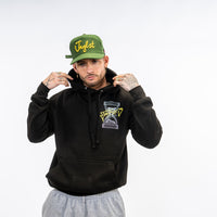 Black Wireframe hoody with small front print