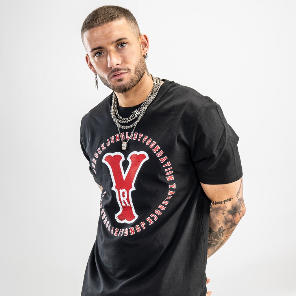 Black Yardrock YR Red Tee