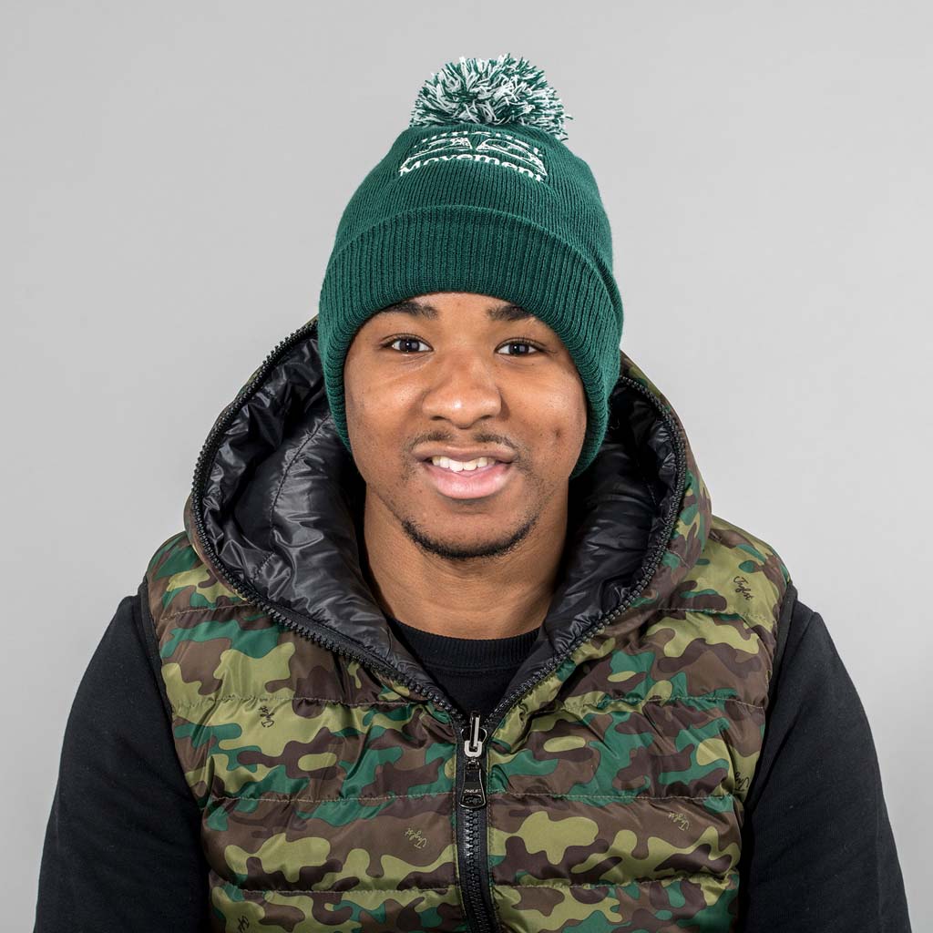 Junglist Movment Bottle Green Beanie