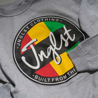 Junglist Grey Roots up Sweatshirt Close up