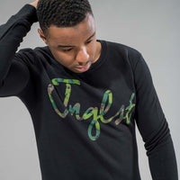 Junglist Black Sweatshirt with Camo Logo