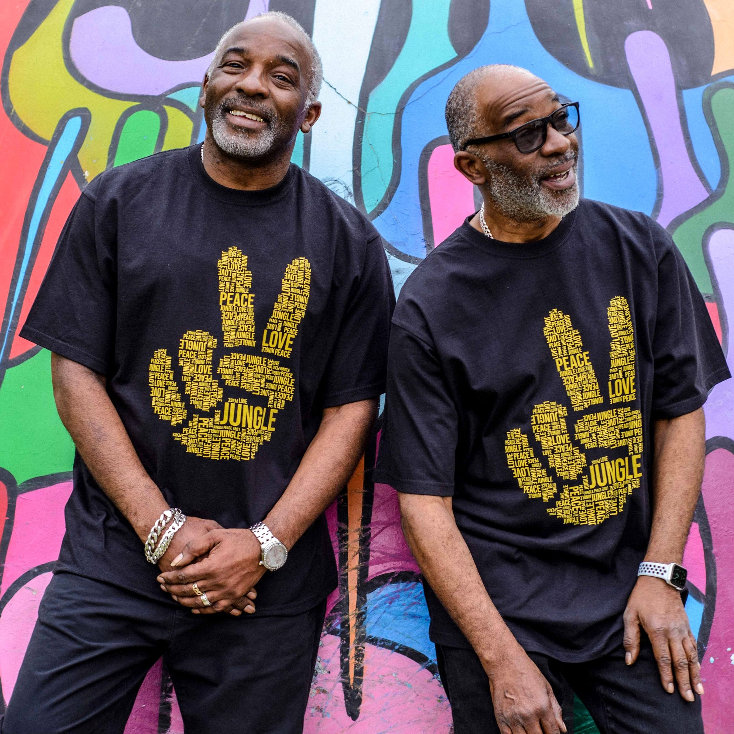 Black Peace Love And Jungle T Shirt