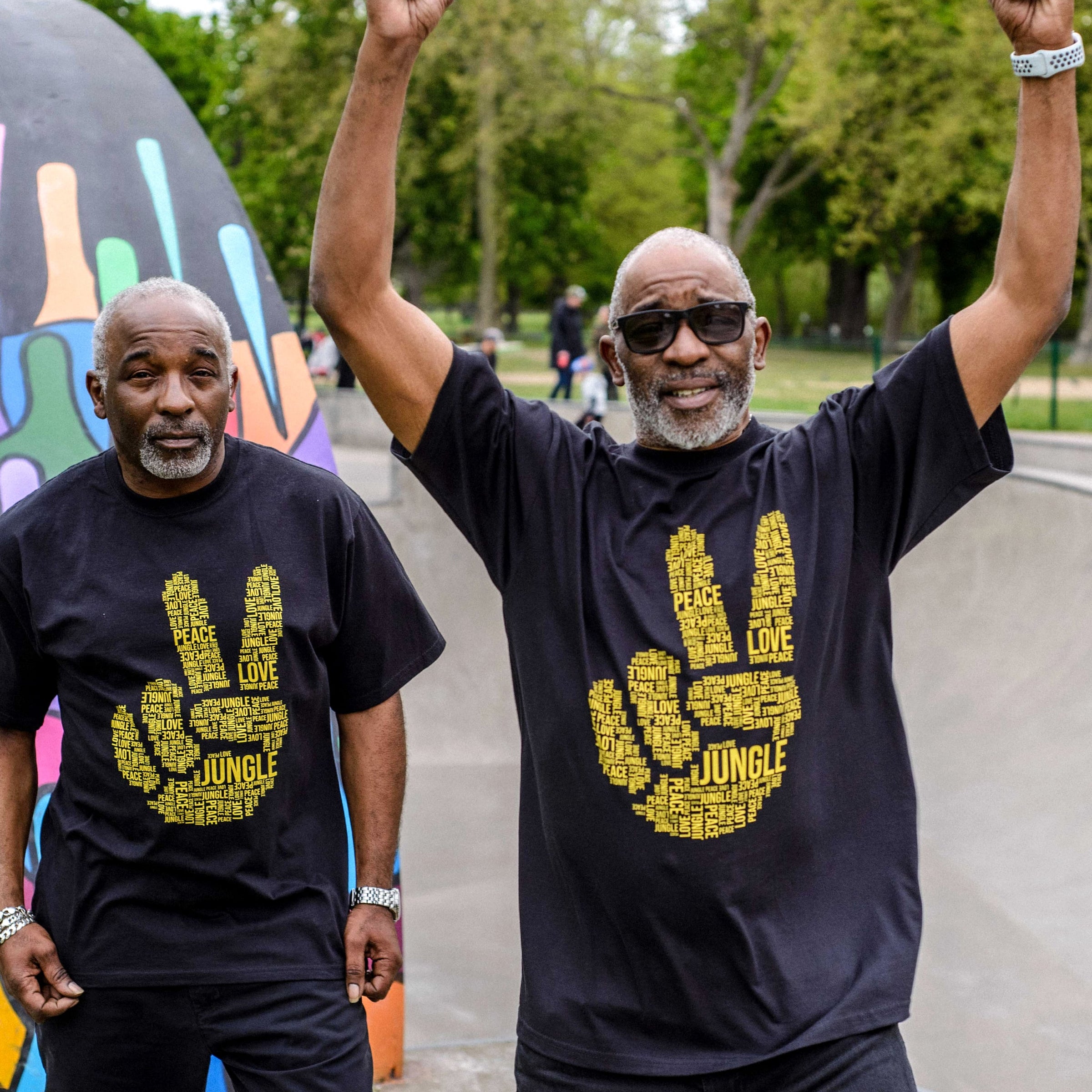 Black Peace Love And Jungle T Shirt