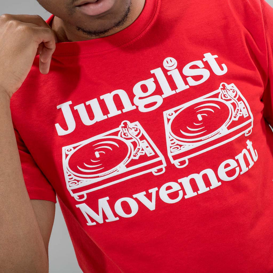 Red Junglist Movement T-Shirt from Human Traffic