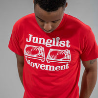 Junglist Movement Red T-Shirt from the front