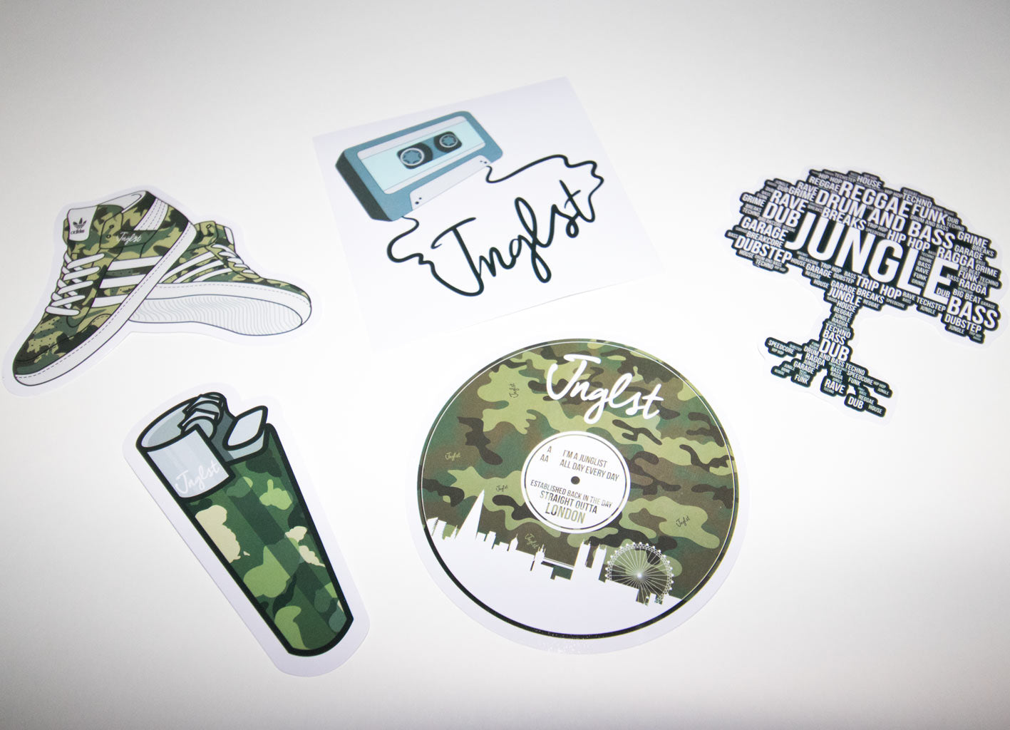 5 Bad Ass Jnglst Stickers
