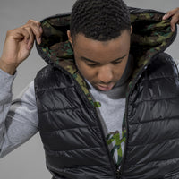 Junglist Body Warmer Camo and Black