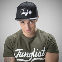 Jnglst Black Snapback with Black Camo Visor