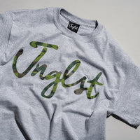 Junglist Camo Screen Print on Grey T Shirt