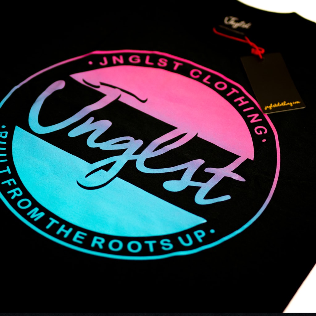 Black Fader Junglist Front Print T-Shirt for Junglist Ravers