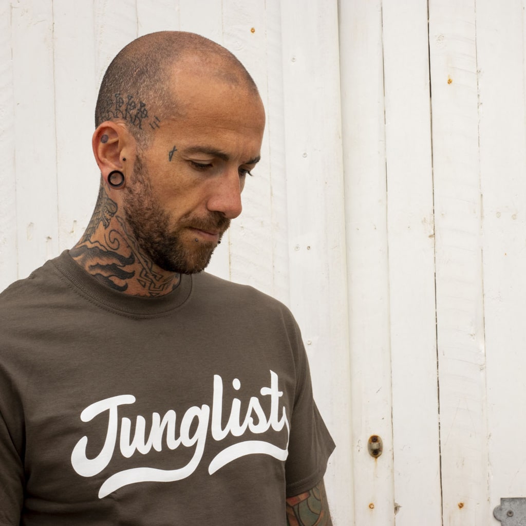 Script Remix Khaki T Shirt Junglist T Shirts Junglist Network