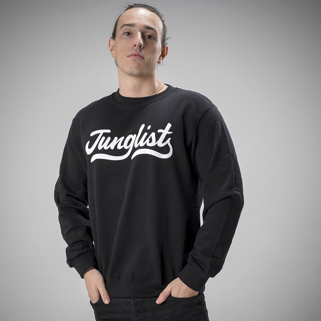 Screen Printed Sweatshirt for Junglists in Black