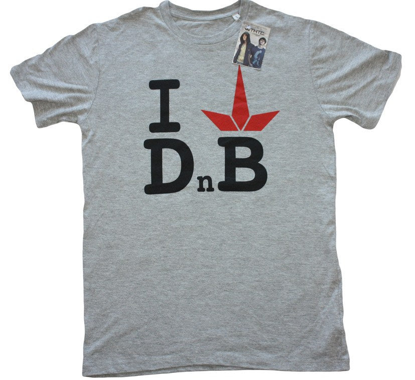 THTC I Love DnB Girls T Shirt - Grey