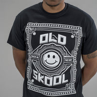 Old Skool Rave Smiley T-Shirt with white Print