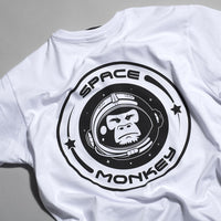 White Space Monkey T-Shirt Back Large Print
