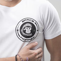 Space Monkey White T-Shirt with front Print