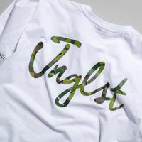 Large Camo Junglist Screen Print on the Back of a Junglist Network T-Shirt