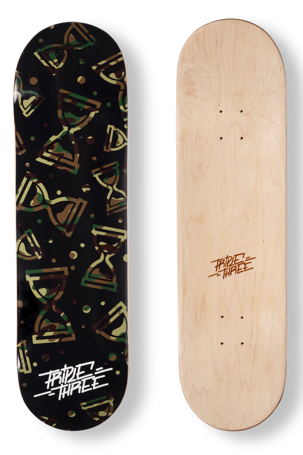 Junglist Network and Triple 3 Collab Skate Deck with Camo Print