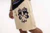Lion on Cream Sweat Shorts