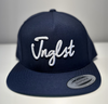 Jnglst 3D Embroidered 5-Panel Navy Snapback Baseball Cap