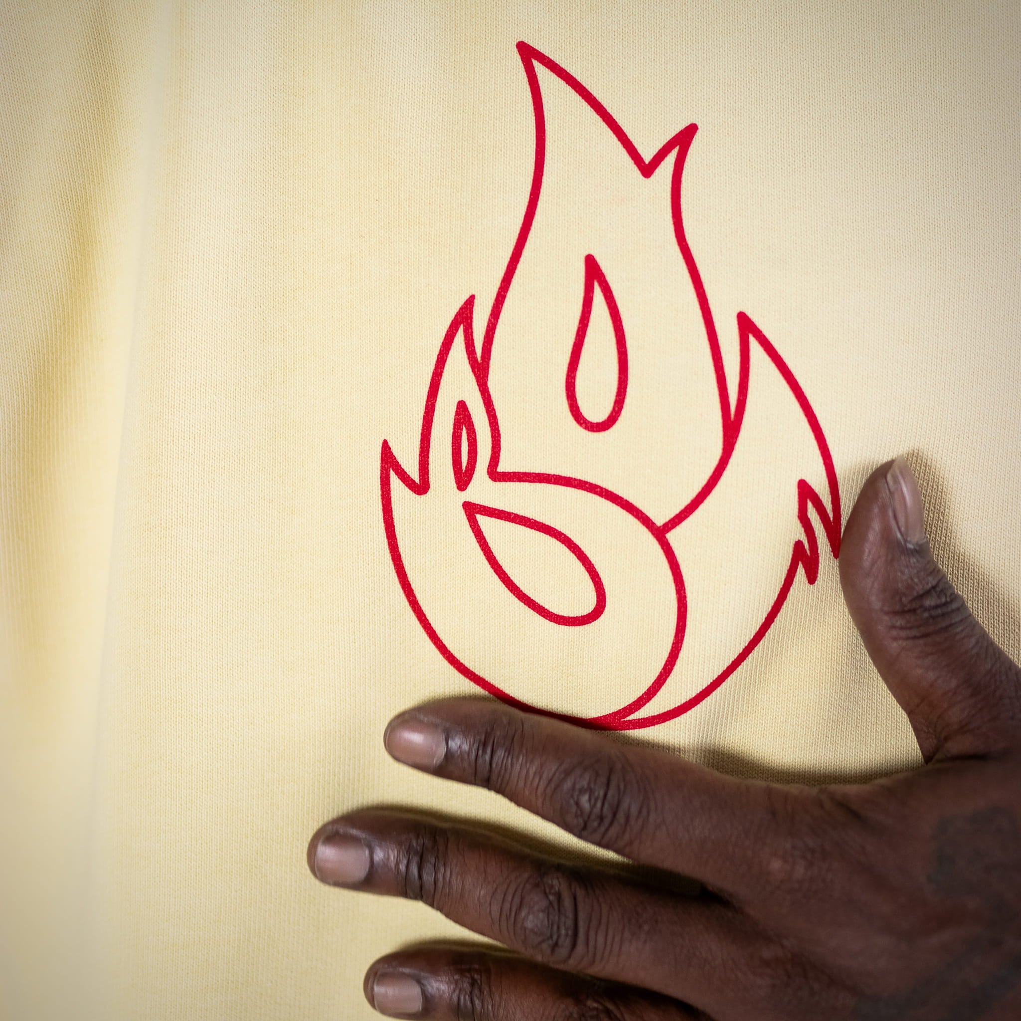 Born Outta Fire Hoody with Crimson Flame breast print