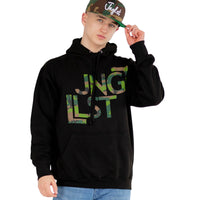 JNGLST Camo hoody with camo cap