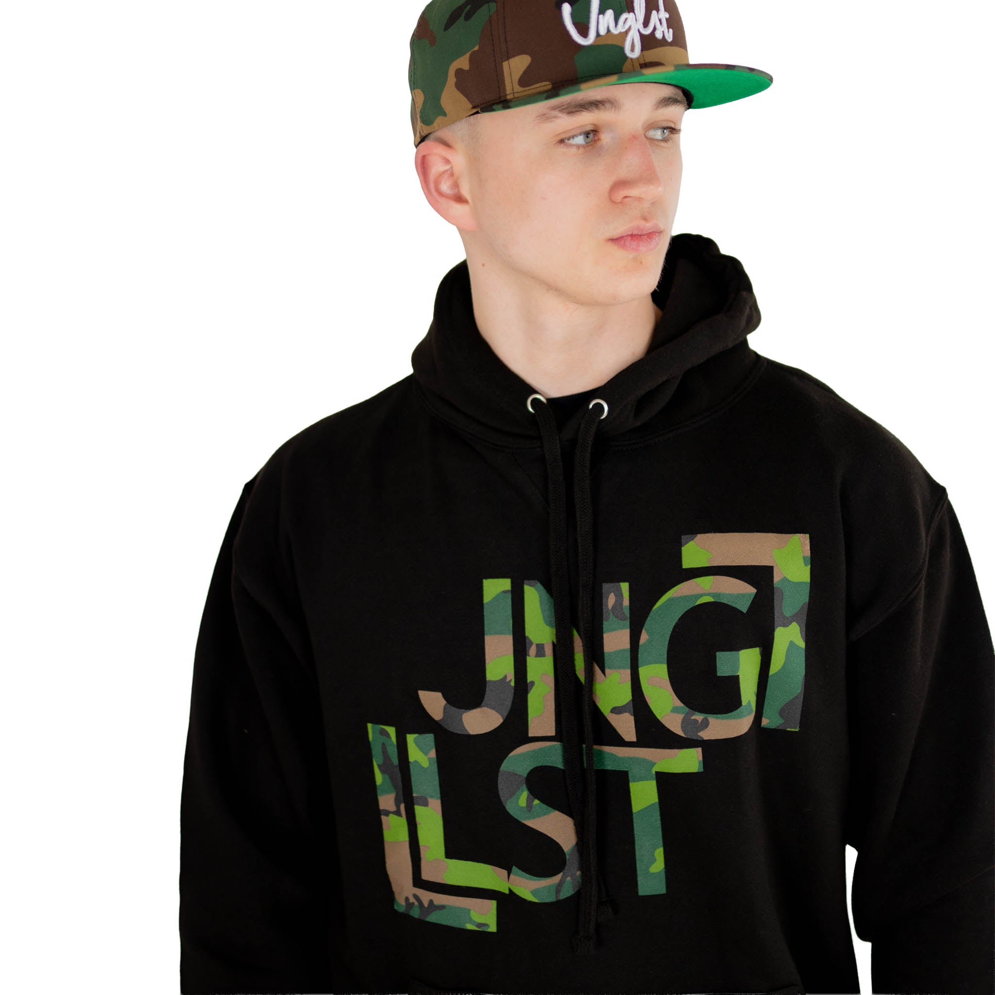 JNGLST Camo hoody worn by Junglist DnB