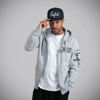 Jnglst Barcode Grey Zip Hoody DnB Hoodie
