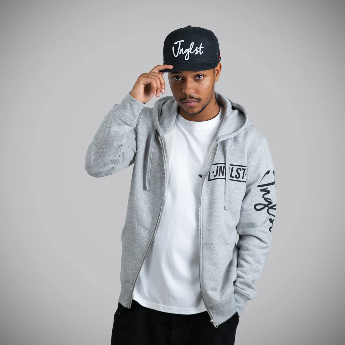 Jnglst Barcode Grey Zip Hoody DnB Hoodie