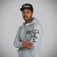 Jnglst Barcode Grey Zip Hoody Drum and Bass