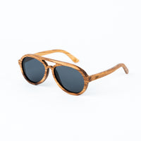 Wooden Tiger Sunglasses with Grey Lenses