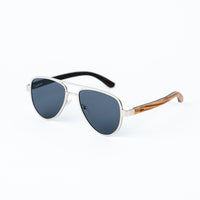Aviator Jnglst Sunglasses with Dark Grey Lenses