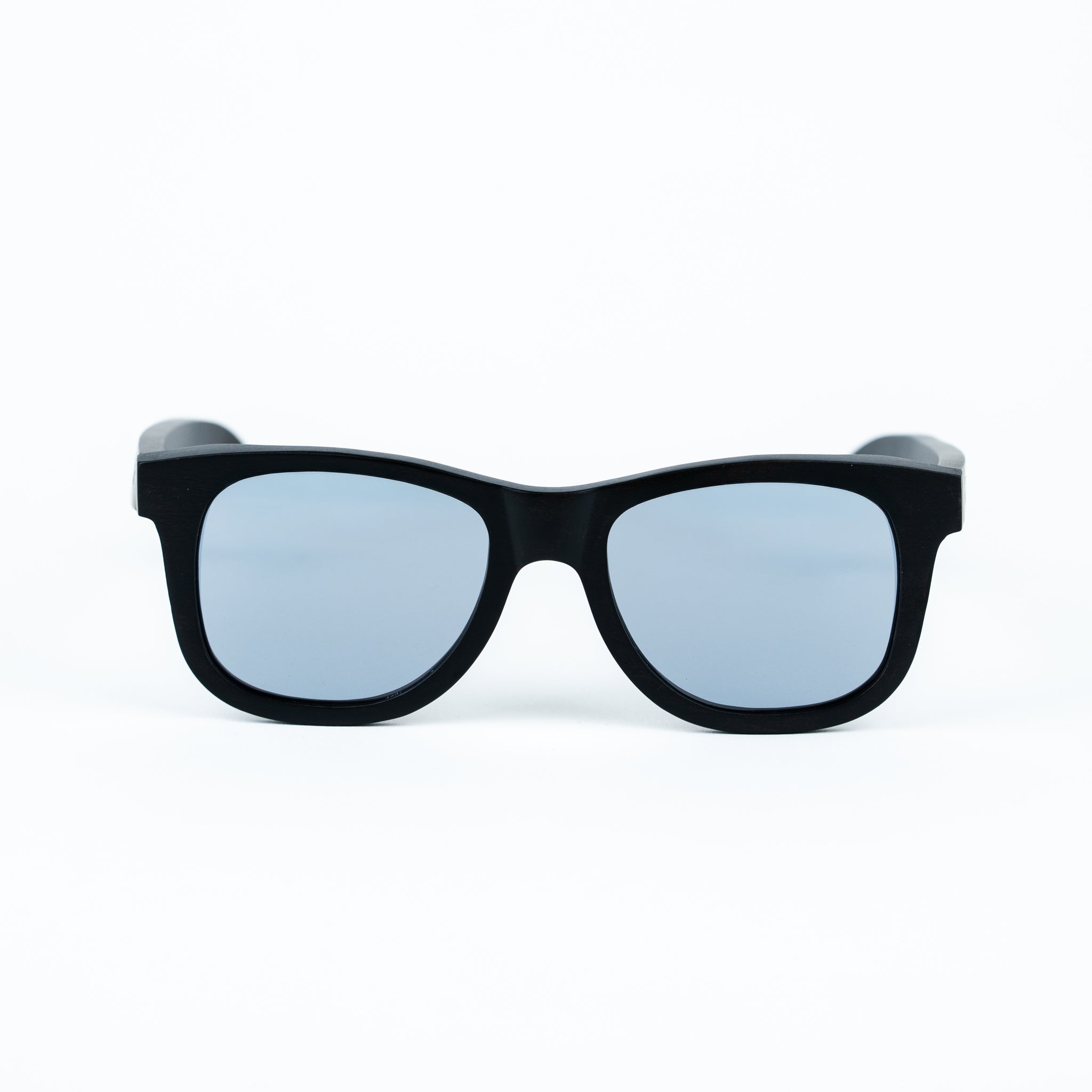 Black Walnut Sunglasses with Silver Lenses