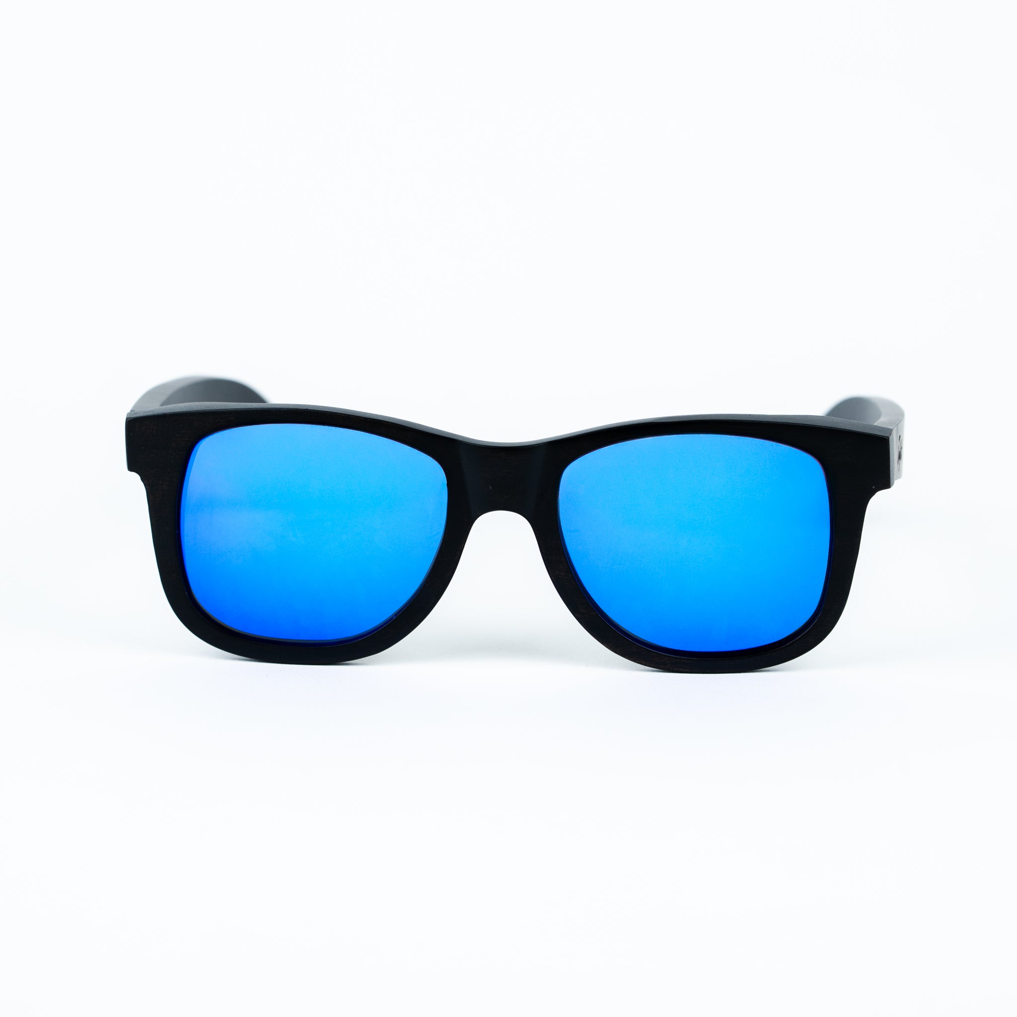 Black Walnut Sunglasses with Blue Lenses