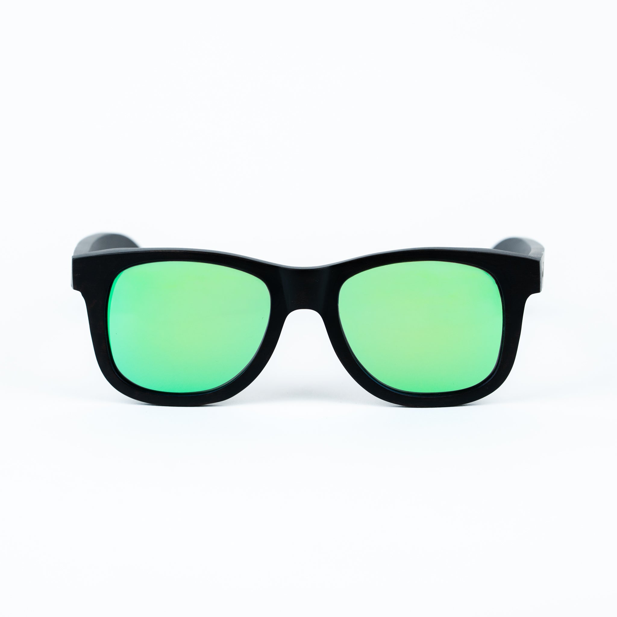 Black Walnut Sunglasses with Green Lenses