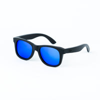 Black Walnut Sunglasses with Blue Lenses