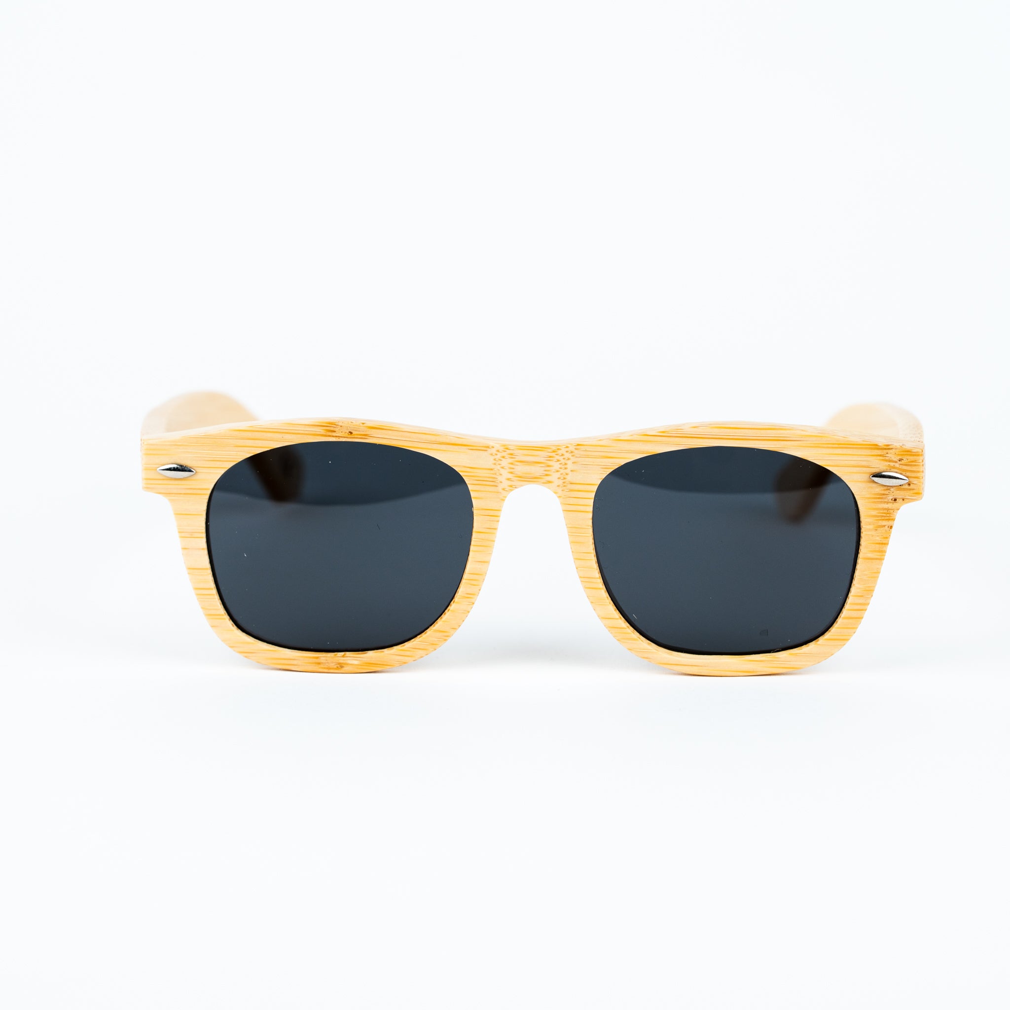 Jnglst Bamboo Rayban Sunglasses with grey lenses
