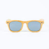 Jnglst Bamboo Rayban Sunglasses with silver lenses