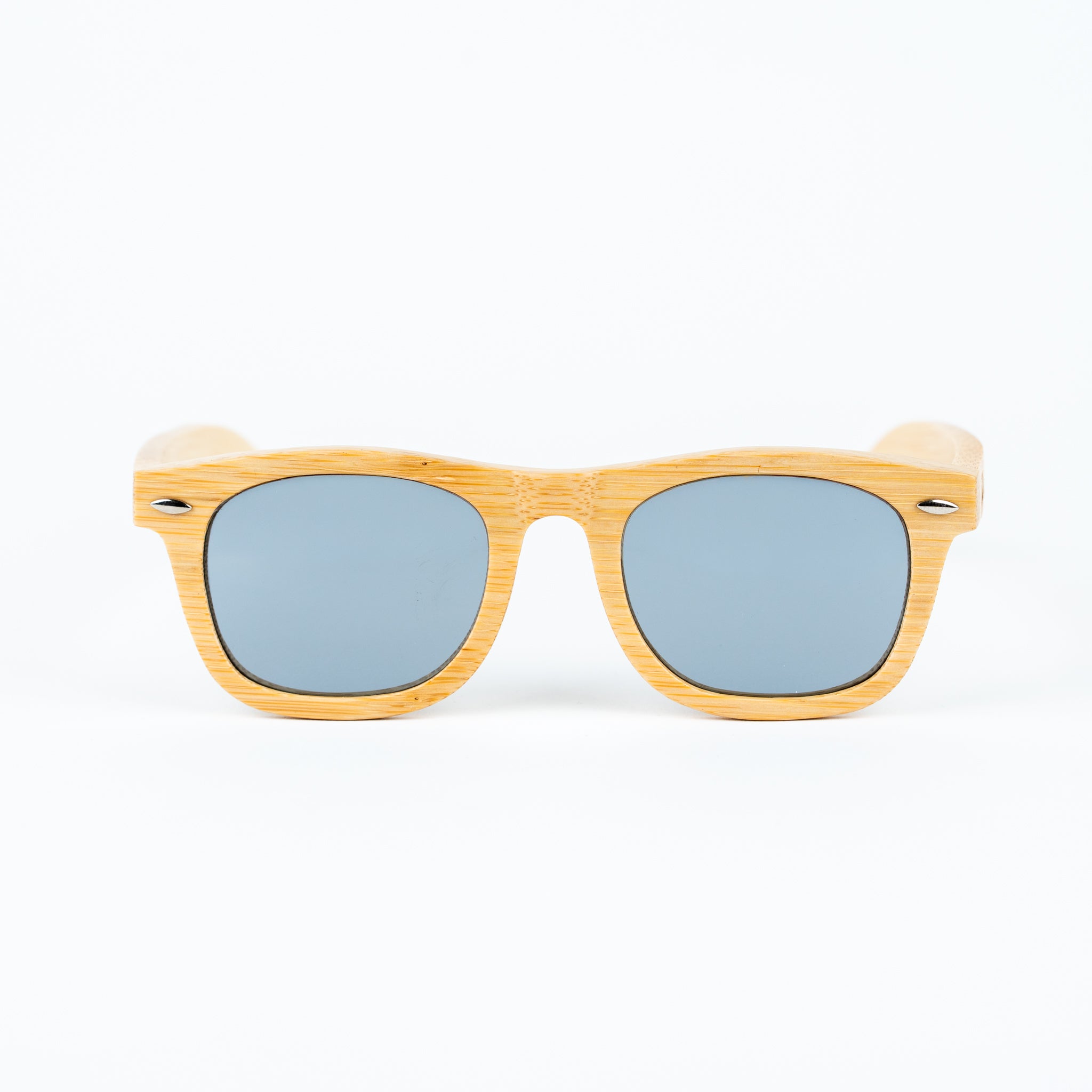 Jnglst Bamboo Rayban Sunglasses with silver lenses