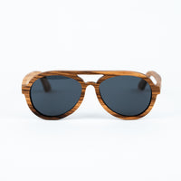 Wooden Tiger Sunglasses with Grey Lenses