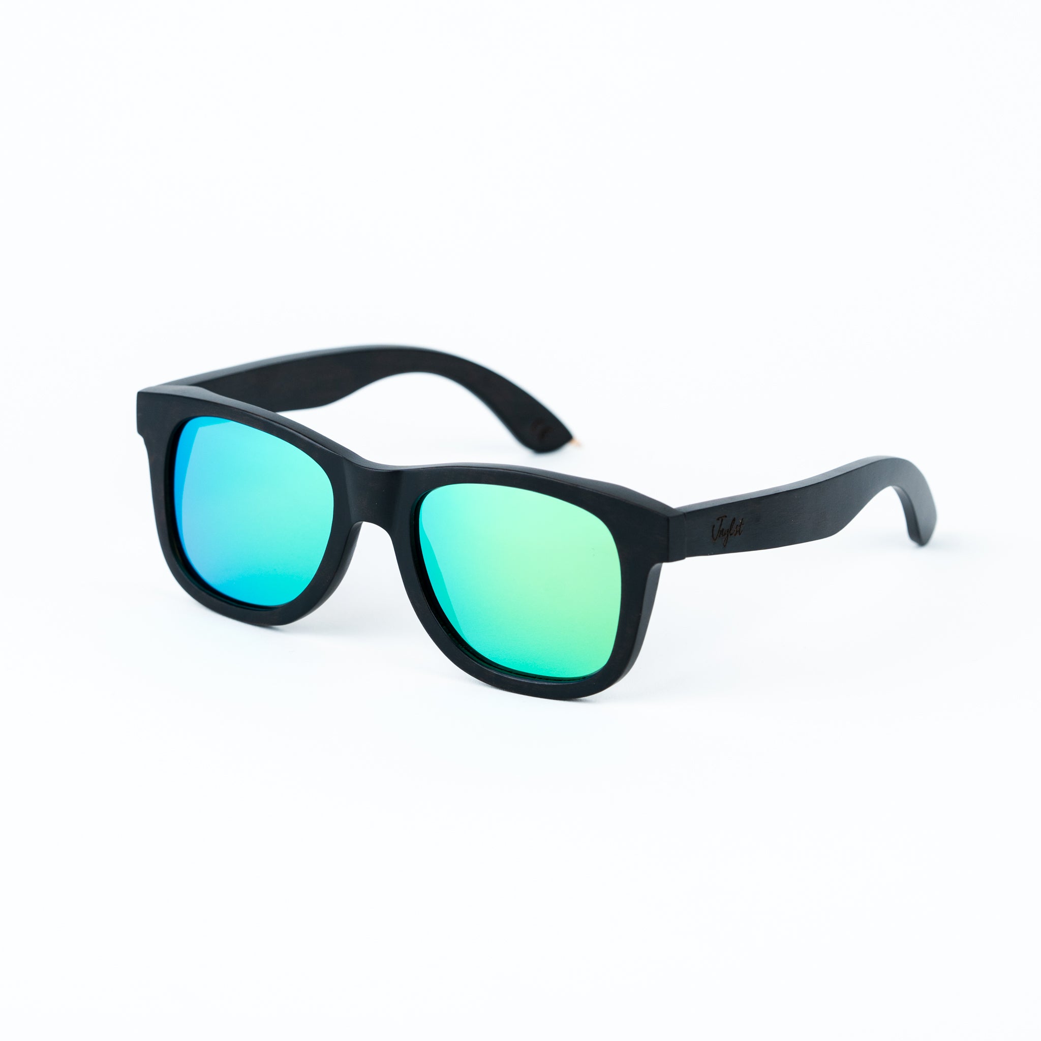 Black Walnut Sunglasses with Green Lenses